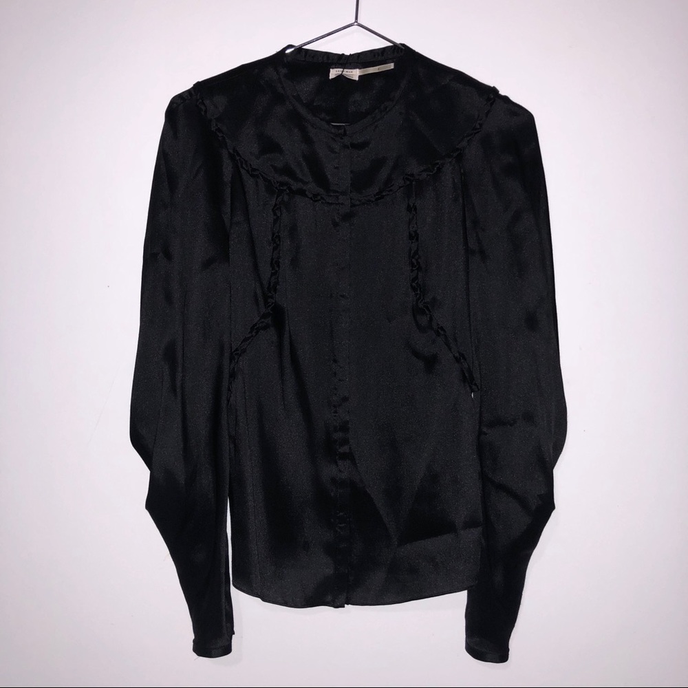 ❌DONATED❌ Silk Black Button Up Blouse